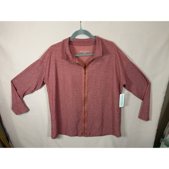 Soft Surroundings Sweaters - New Soft Surroundings Womens XL Lhami Zip Knit Shirt Cardigan Sweater Pink
